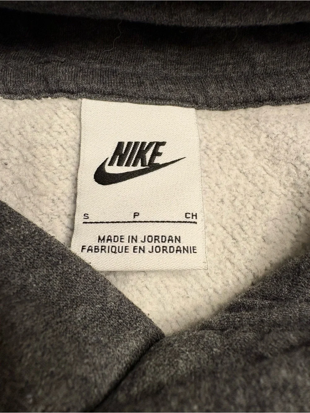 Nike Gray Heather Pullover Hoodie with White Swoosh